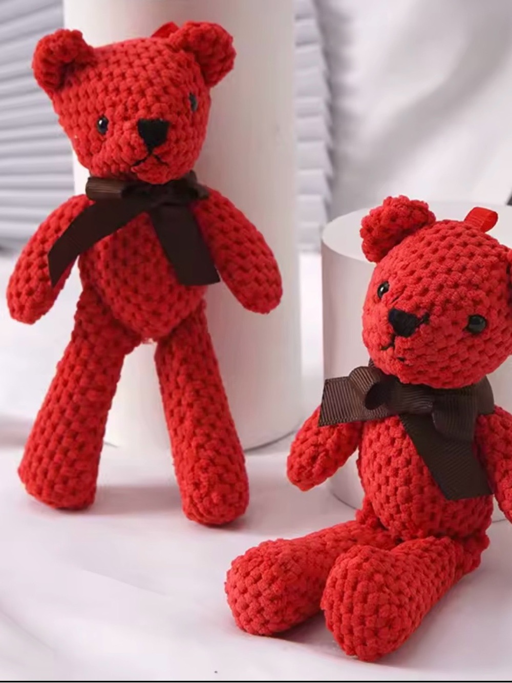 Teddy Bear Plush Keychain Cute Charm